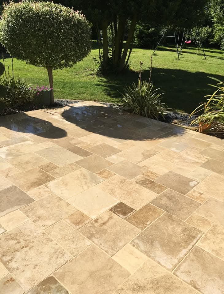 Carrelage extérieur ton pierre